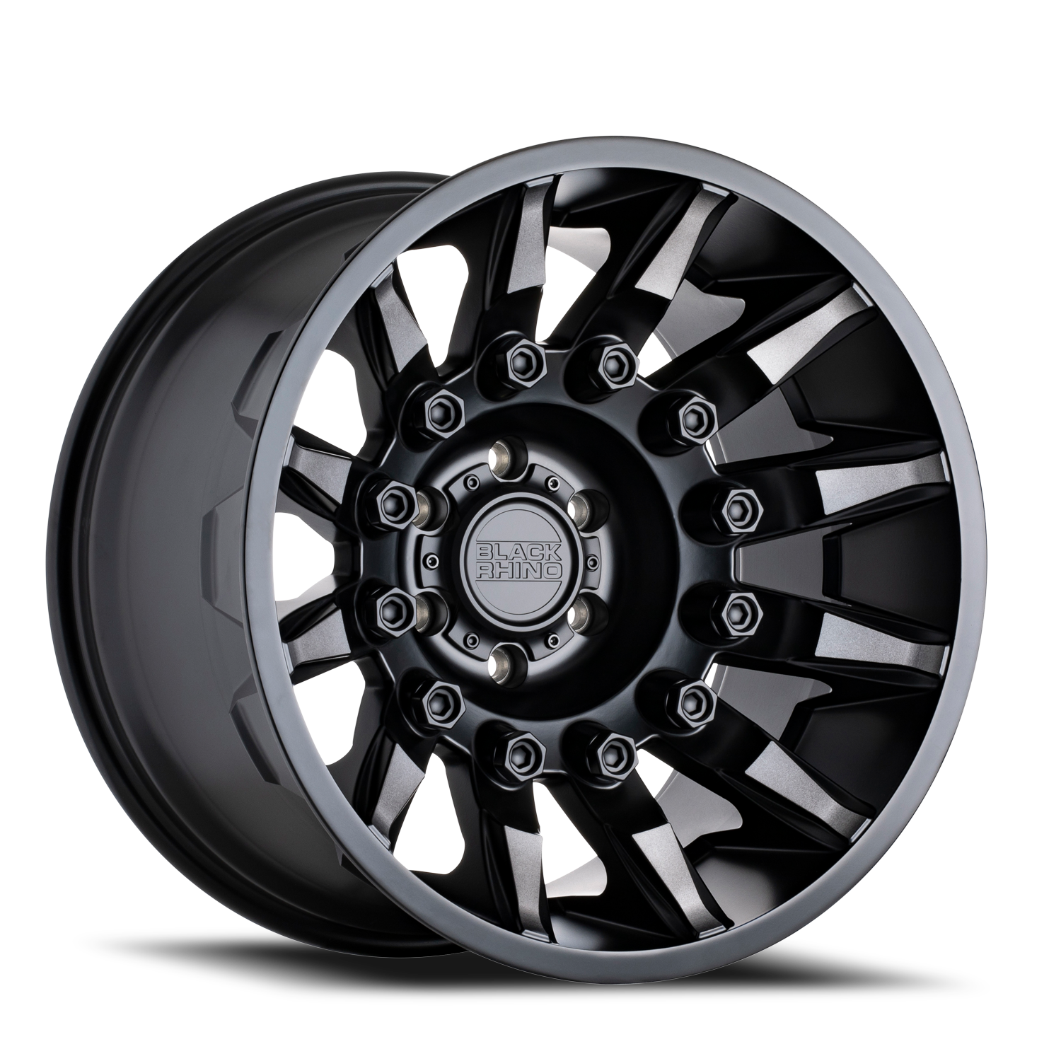 Black Rhino Mission 20x9" 6x120mm 67.1mm CB +12mm Matte Black Machined Tinted Spokes