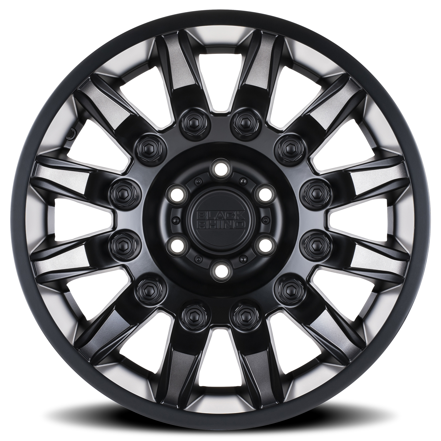 Black Rhino Mission 20x9" 6x120mm 67.1mm CB +12mm Matte Black Machined Tinted Spokes