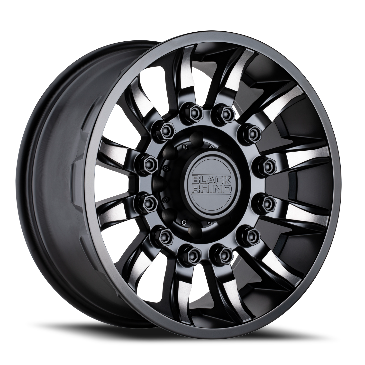 Black Rhino Mission 20x9" 8x170mm 125.1mm CB -18mm Matte Black Machined Tinted Spokes