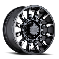 Black Rhino Mission 20x11.5" 8x170mm 125.1mm CB -44mm Matte Black Machined Tinted Spokes