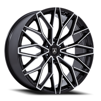 Asanti Black Label Mogul 6 26x10" 6x135mm 87.1mm CB +30mm Gloss Black Machined Face