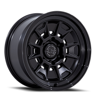 Black Rhino Mondo BR021 17x8.5" 6x139.7mm 106.1mm CB +20mm Matte Black Gloss Black Lip
