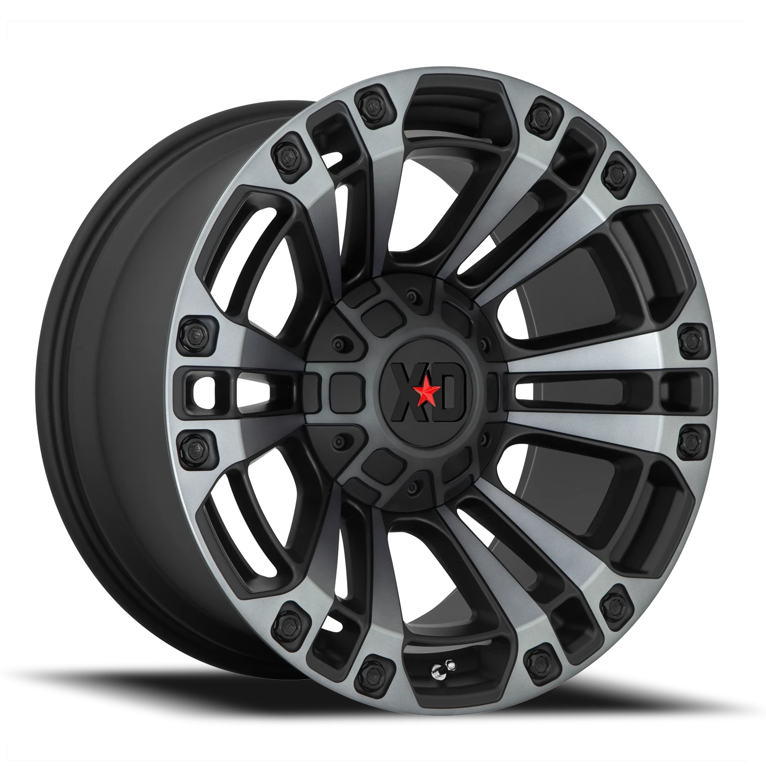 XD Series Monster 3 20x9" 8x170mm 125.5mm CB +18mm Satin Black Gray Tint