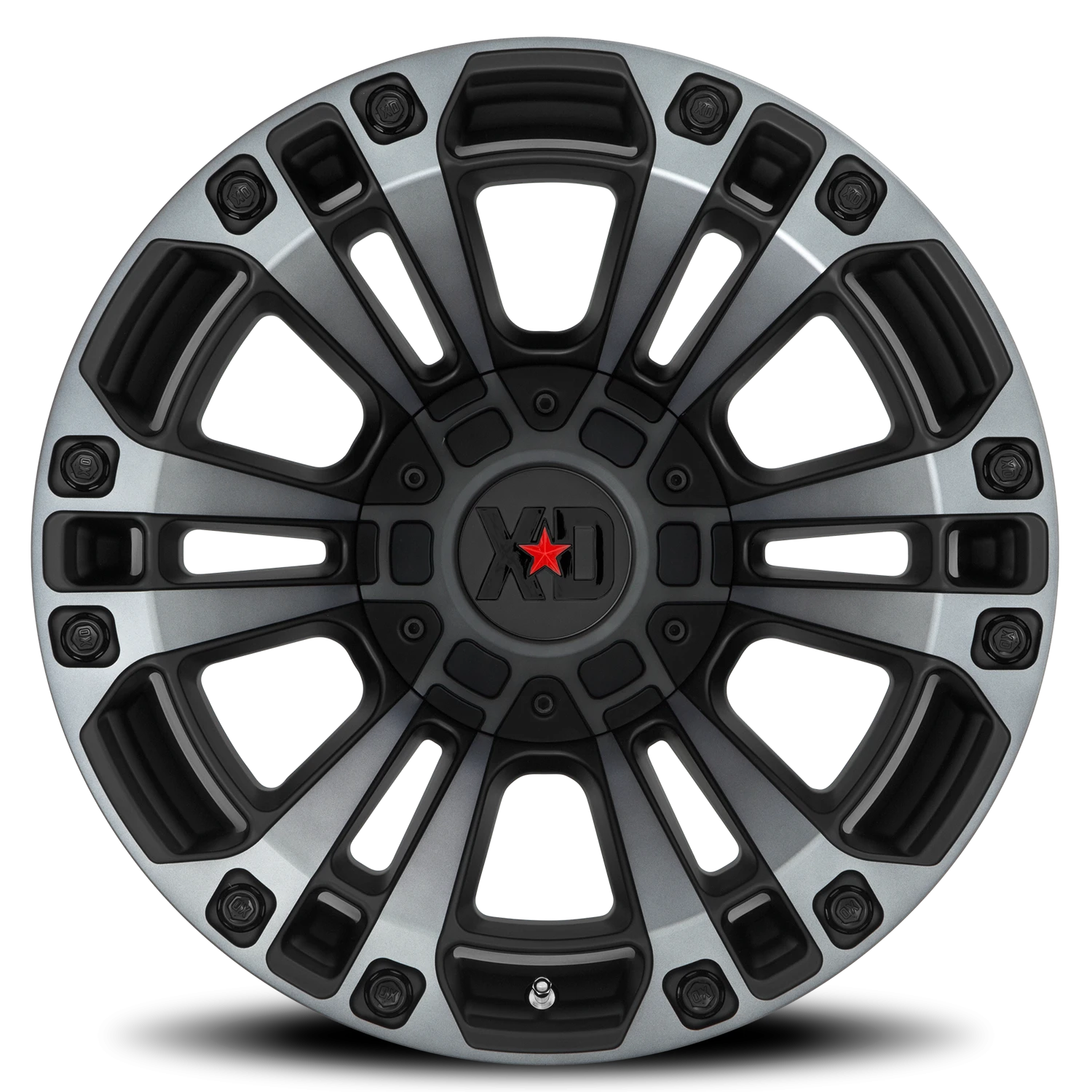 XD Series Monster 3 20x10" 5x127mm 78.3mm CB -18mm Satin Black Gray Tint