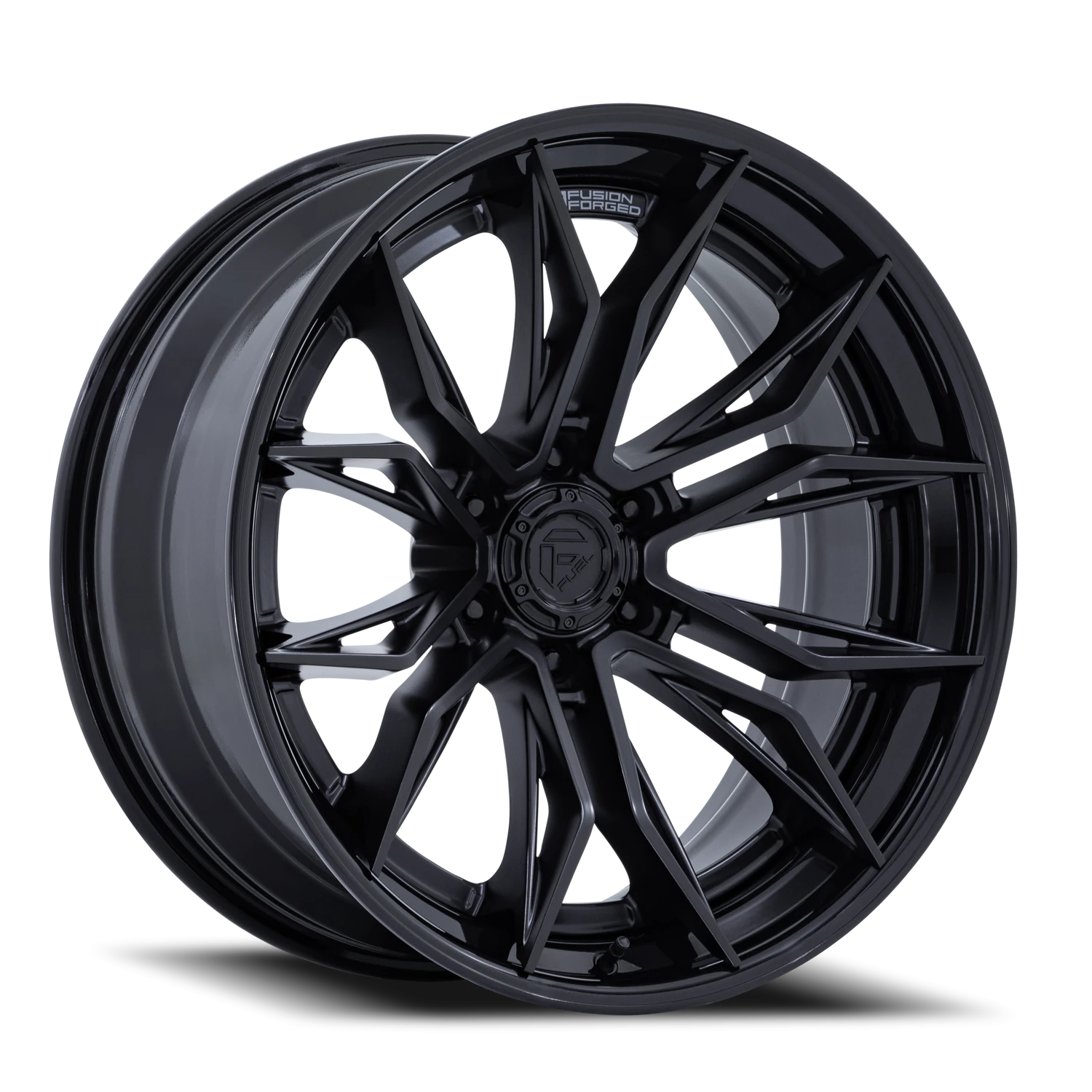 Fuel Mutiny 20x10" 6x135mm 87.1mm CB -18mm Matte Black Gloss Black Lip