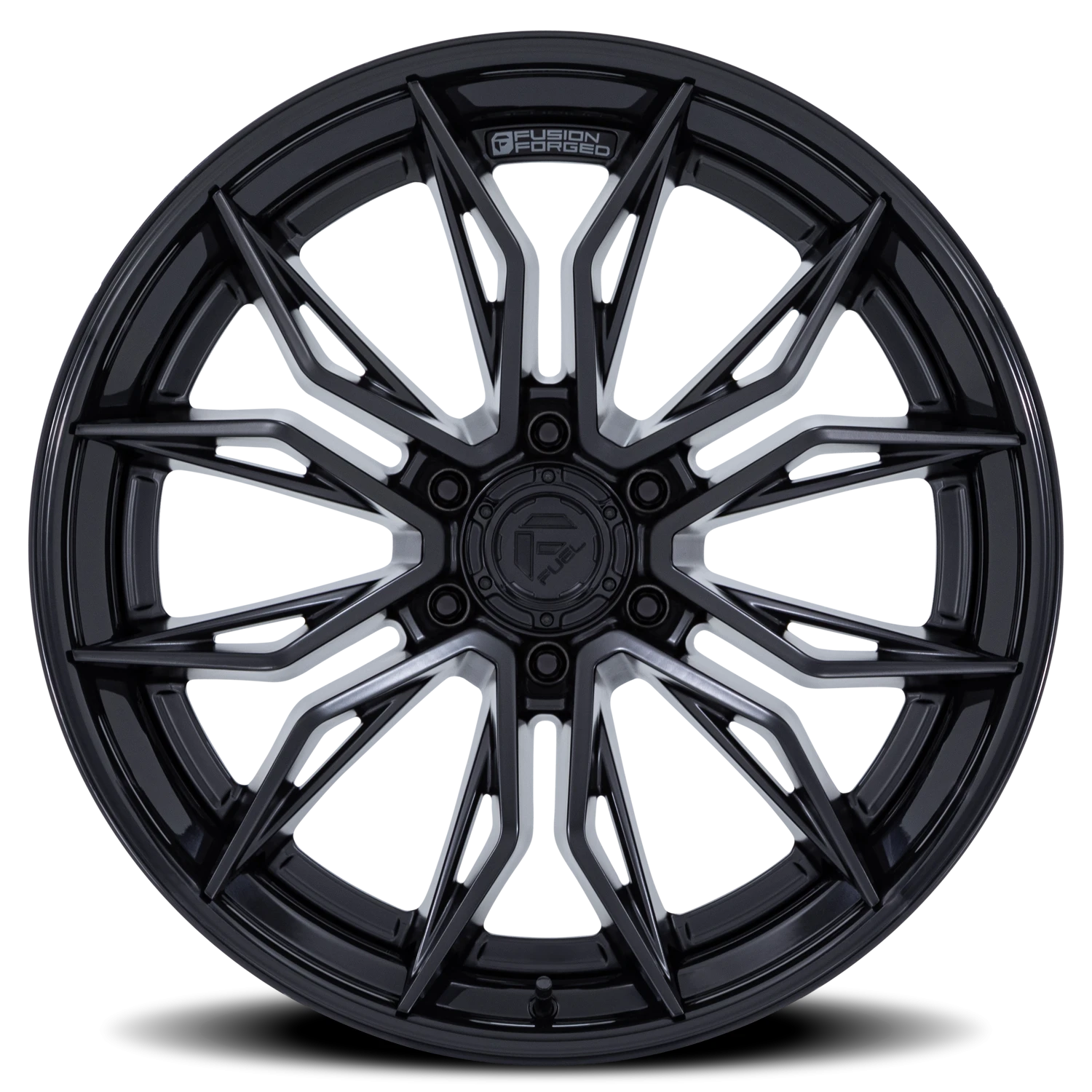 Fuel Mutiny 20x10" 6x139.7mm 106.1mm CB -18mm Matte Black Gloss Black Lip