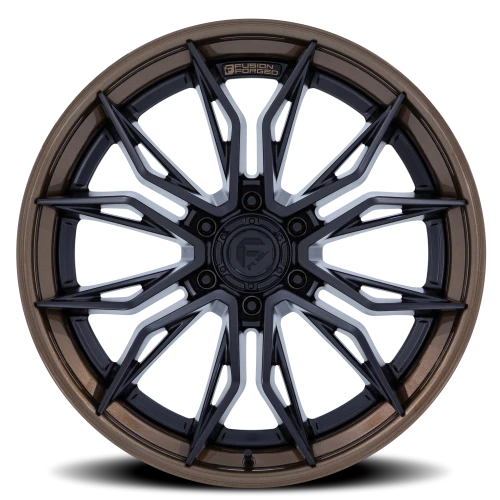 Fuel Mutiny 20x9 +1 8x165.1mm 125.1mm Matte Black Gloss Bronze Lip