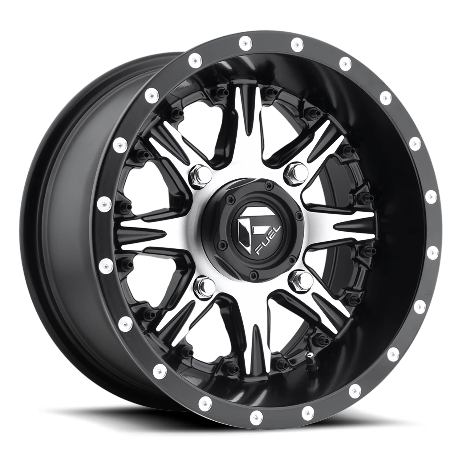 Fuel Nutz UTV 14x7" 4x110mm 79.3mm CB +13mm Black Machined
