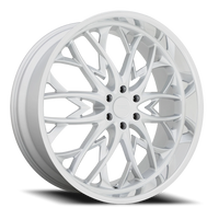 DUB OG 24x10" 6x135mm 87.1mm CB +30mm Silver Diamond Cut Lip