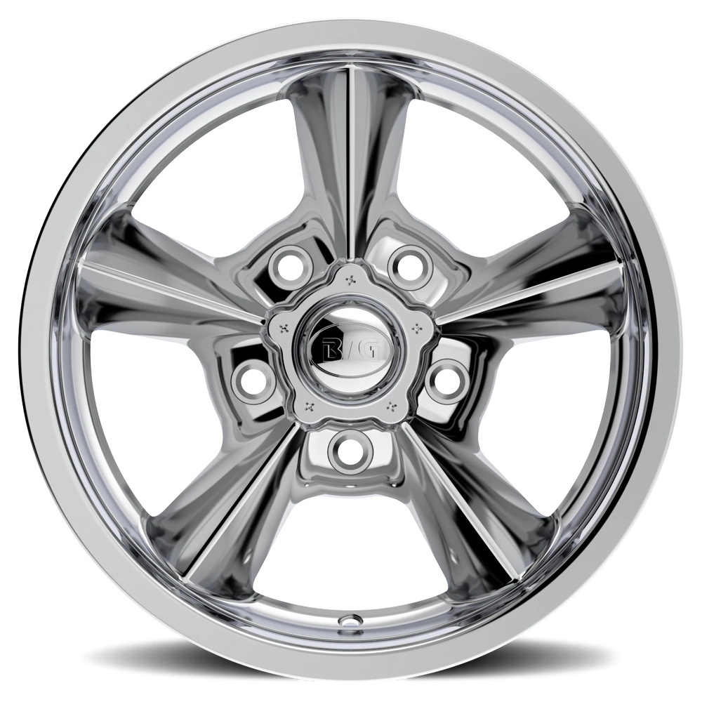 BG Rod Works Old School 17x7 +0 5x120.65mm 78.3mm Chrome