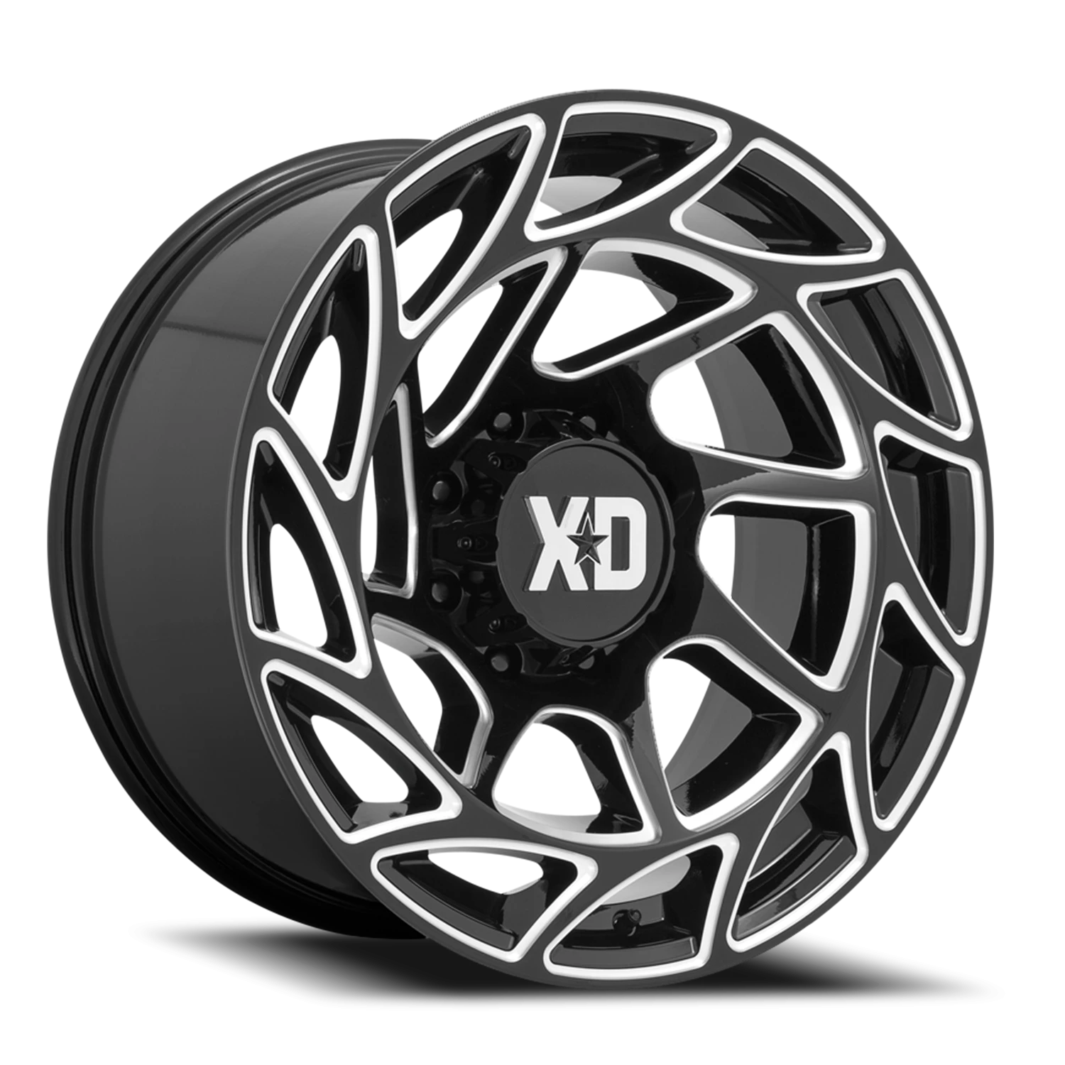 XD Series Onslaught XD860 GB-M 22x12 -44 8x165.1mm 125.1mm Gloss Black Milled