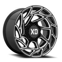 XD Series Onslaught XD860 GB-M 22x12 -44 8x165.1mm 125.1mm Gloss Black Milled