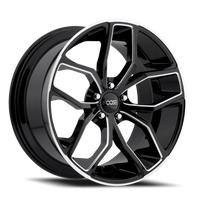 Foose Outcast 20x10" 5x114.3mm 72.56mm CB +40mm Gloss Black Milled Accents