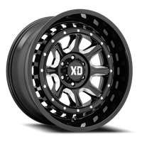 XD Series Outlander 22x10" 5x139.7mm 78.1mm CB -18mm Gloss Black Milled