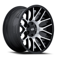 Moto Metal Overlook 20x10 -18 8x165.1mm 125.1mm Gloss Black Machined Face