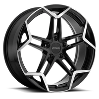 Petrol P1A 19x8" 5x120mm 76.1mm CB +35mm Gloss Black Machined Cut Face