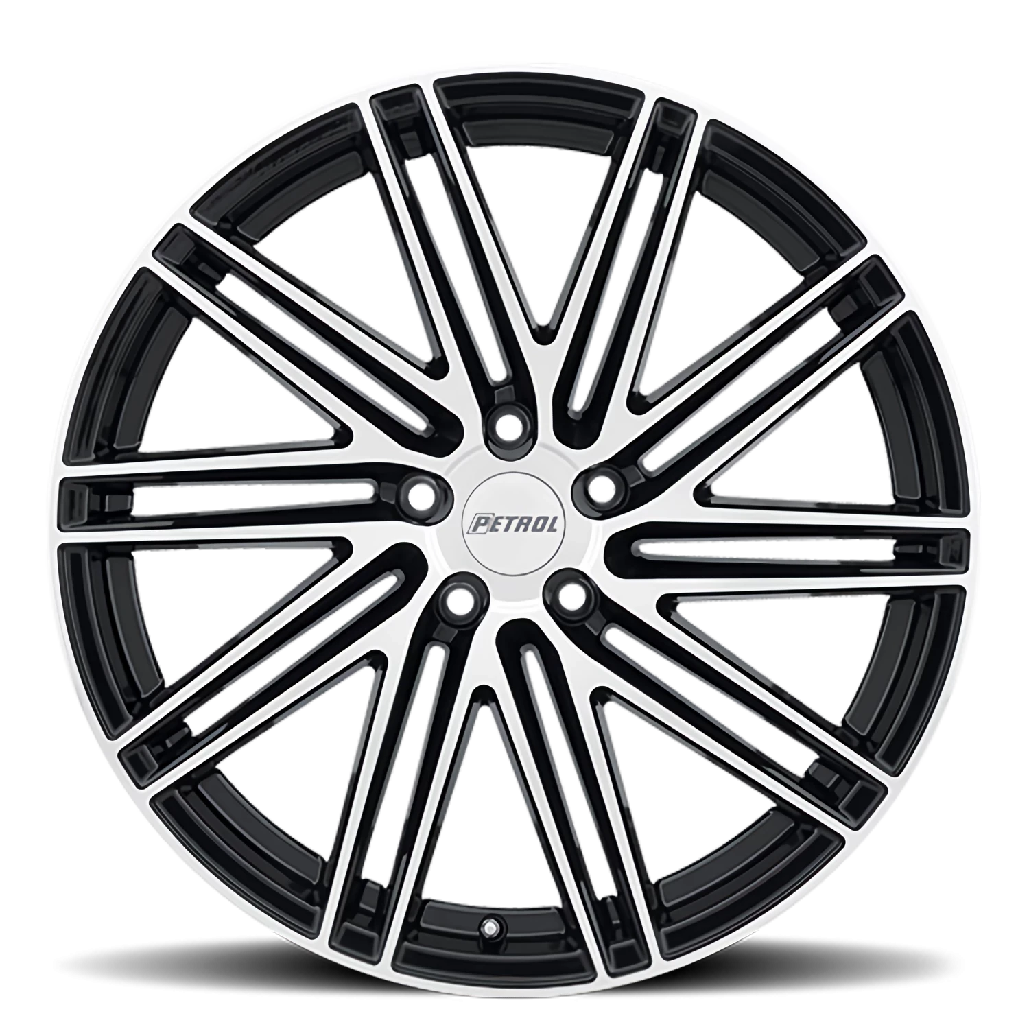 Petrol P1C 20x8.5" 5x114.3mm 76.1mm CB +40mm Gloss Black Machined Face
