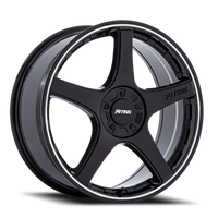 Petrol P2E 19x8" 5x108mm 72.56mm CB +40mm Gloss Black Machined Lip