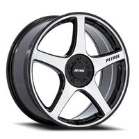 Petrol P2E 17x8" 5x108mm 72.56mm CB +40mm Gloss Black Machined Face