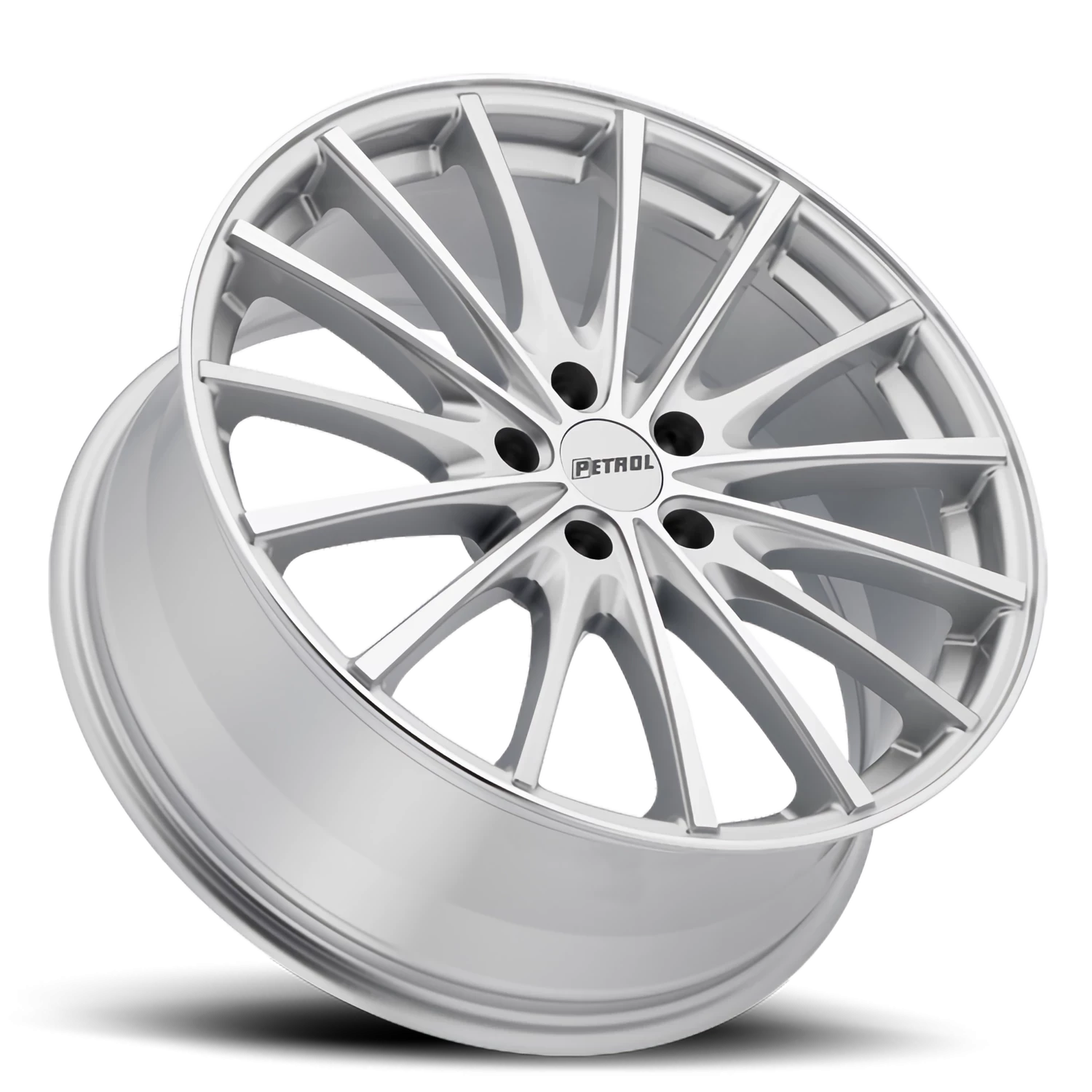 Petrol P3A 18x8" 5x112mm 72.1mm CB +32mm Silver Machined Cut Face