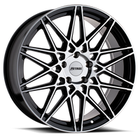 Petrol P3C 18x8" 5x115mm 76.1mm CB +40mm Gloss Black Machined Face