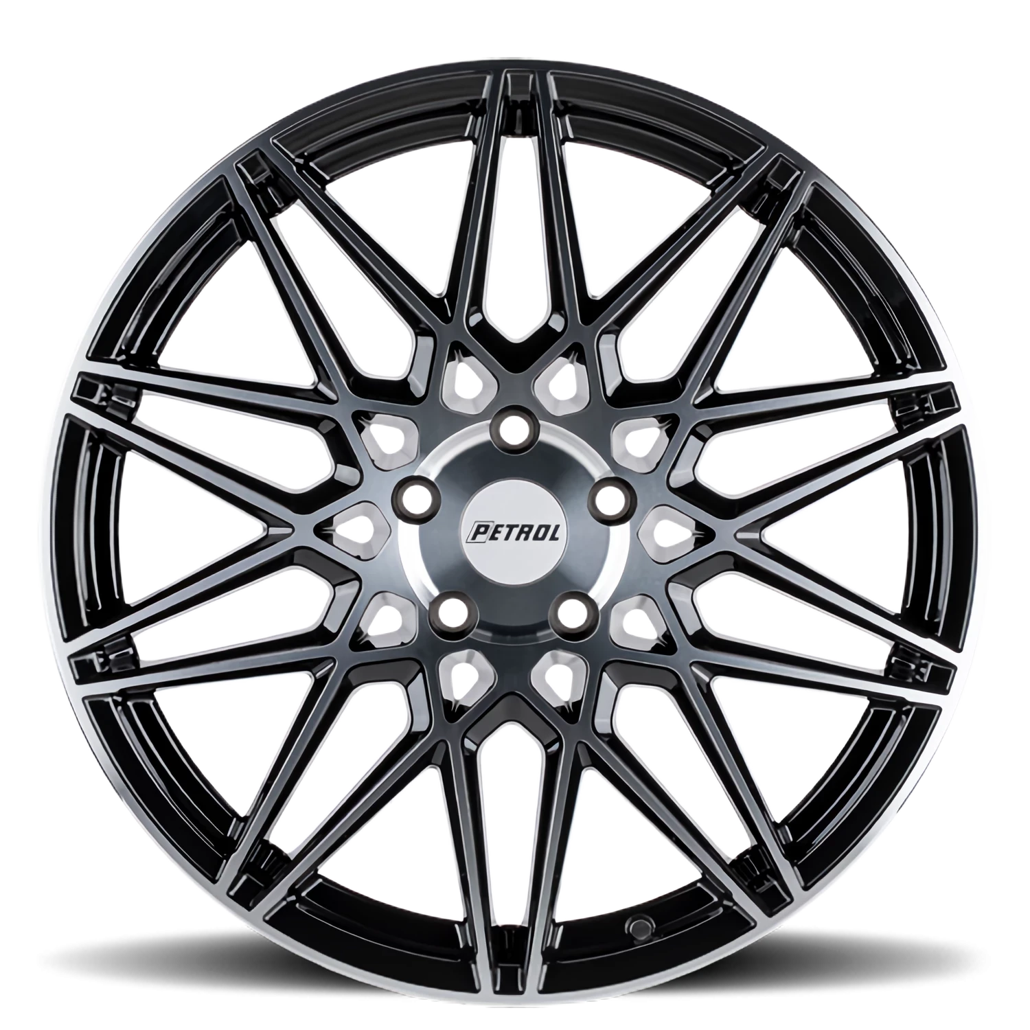 Petrol P3C 19x8" 5x120mm 76.1mm CB +35mm Gloss Black Machined Face