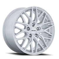 Petrol P3E 17x8" 5x115mm 72.56mm CB +40mm Gloss Silver Machined Brushed