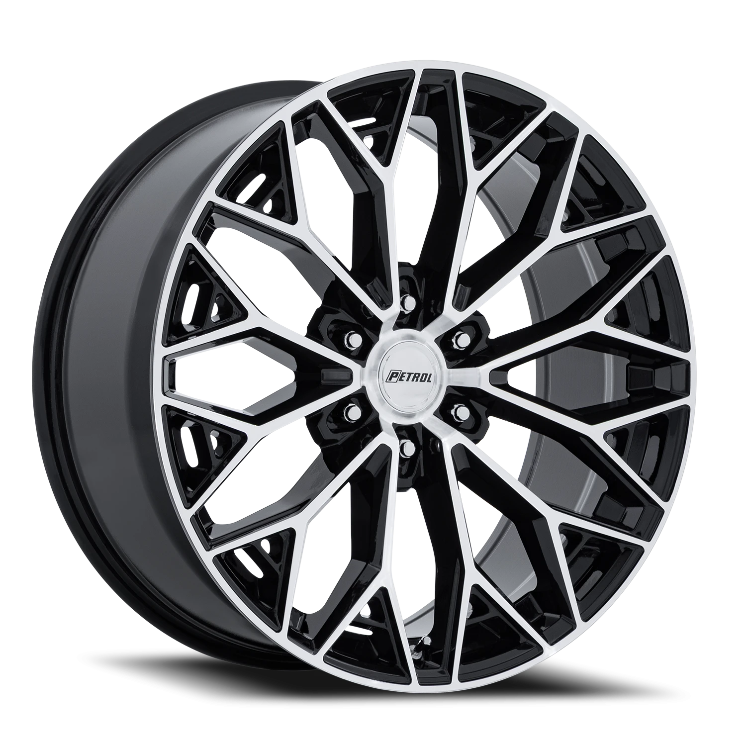 Petrol P5E 20x9.5" 6x139.7mm 106.1mm CB +25mm Gloss Black Machined Face