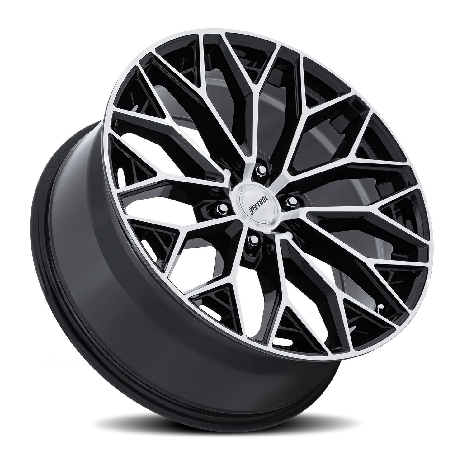 Petrol P5E 20x9.5" 6x135mm 87.1mm CB +30mm Gloss Black Machined Face