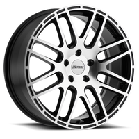 Petrol P6A 19x8" 5x114.3mm 76mm CB +40mm Gloss Black Machined Cut Face