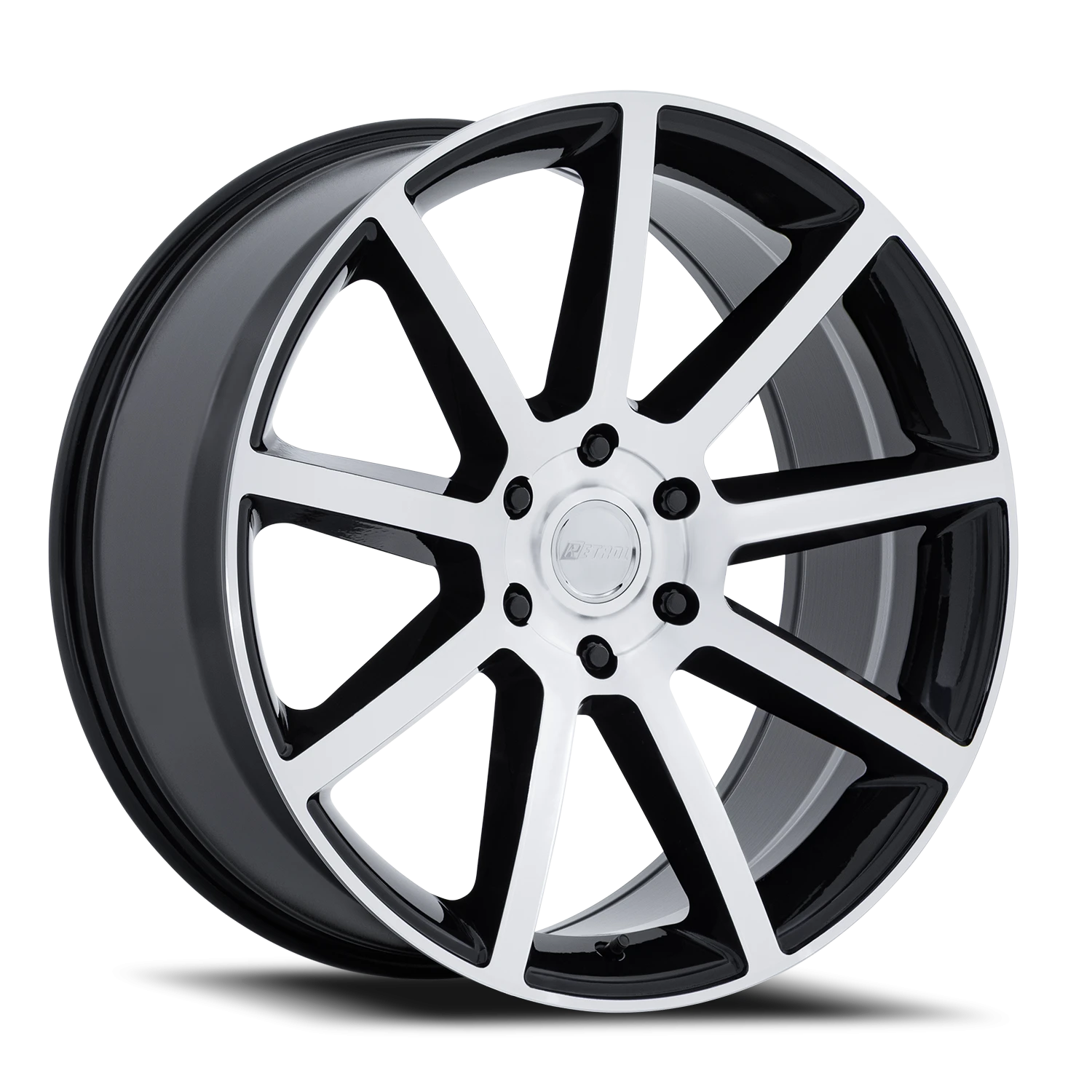 Petrol P6E 20x9.5" 6x135mm 87.1mm CB +30mm Gloss Black Machined Face