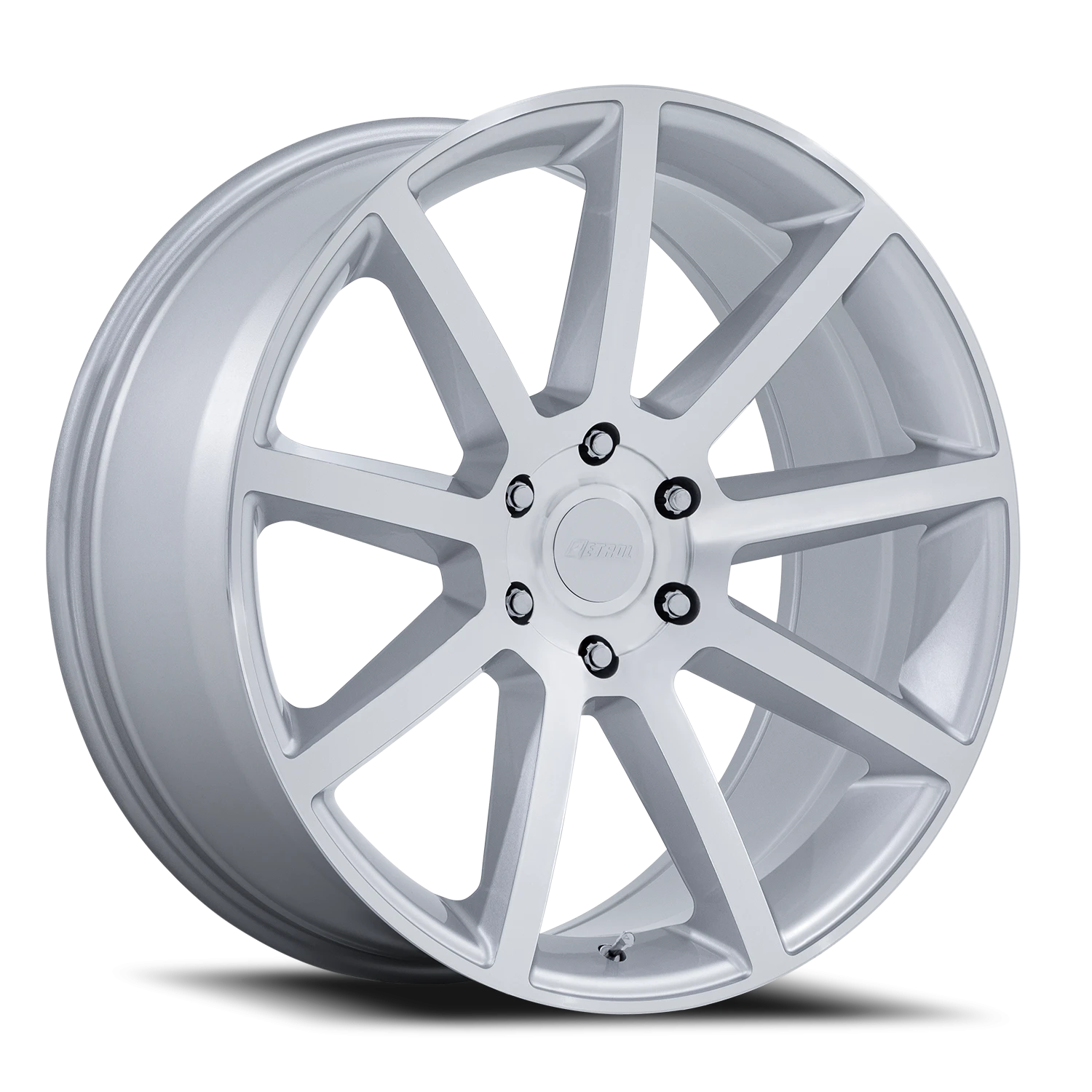 Petrol P6E SD 22x9.5 +25 6x139.7mm 106.1mm Gloss Silver Machined Face