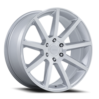 Petrol P6E SD 22x9.5 +25 6x139.7mm 106.1mm Gloss Silver Machined Face