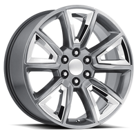 Performance Replica PR168 22x9" 6x139.7mm 78.3mm CB +24mm Hyper Silver Chrome Accents