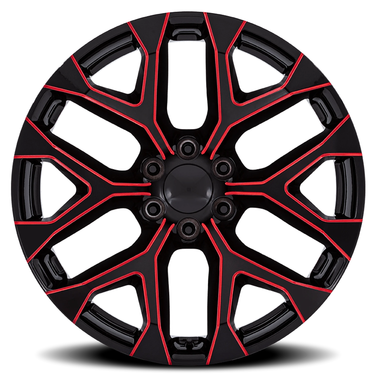 Performance Replica PR177 20x9" 6x139.7mm 78.1mm CB +24mm Gloss Black Red Milled
