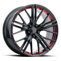 Performance Replica PR194 20x10" 5x120mm 67.06mm CB +23mm Gloss Black Red Machined