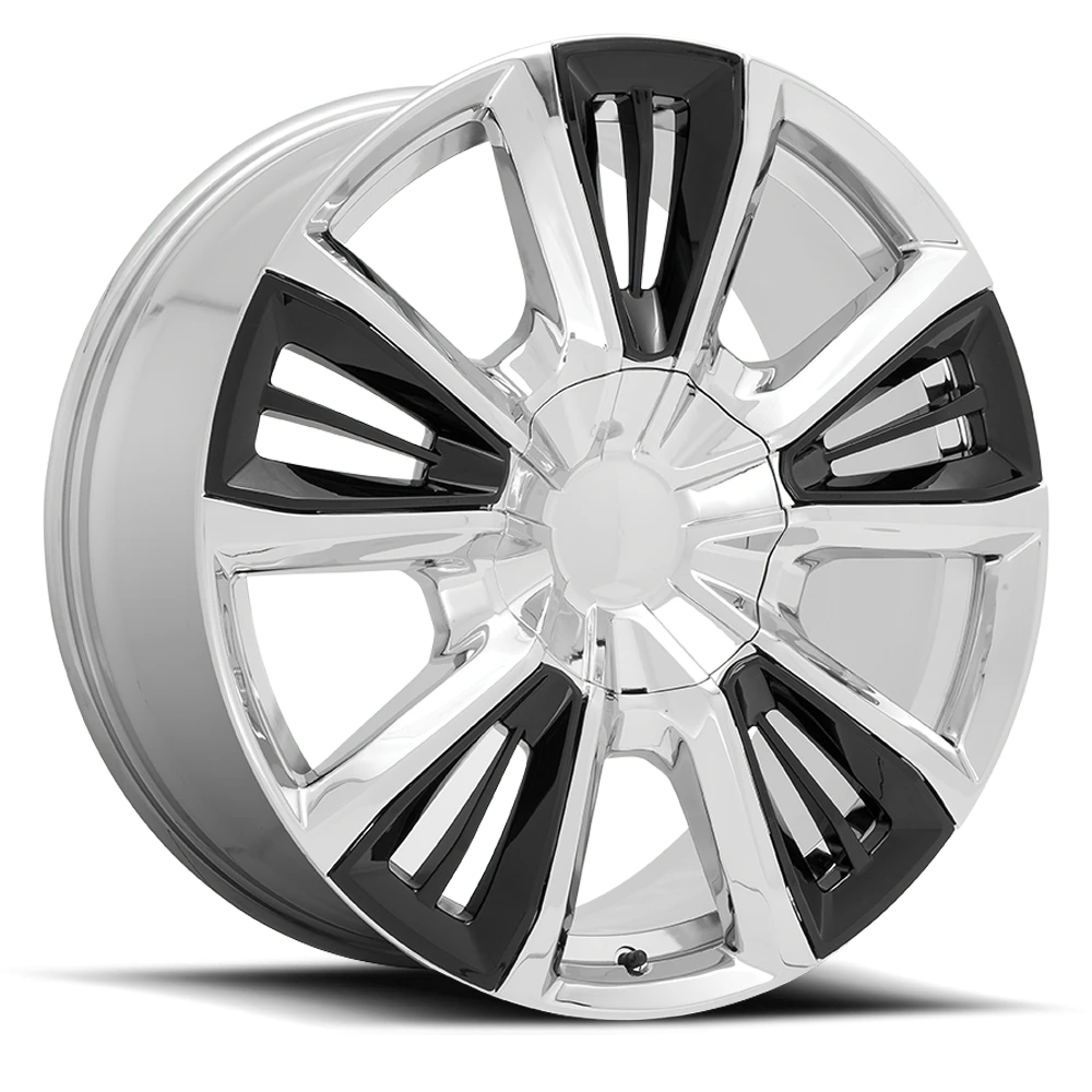 Performance Replica PR212 22x9" 6x139.7mm 78.1mm CB +28mm Chrome Gloss Black Accents