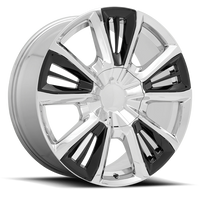 Performance Replica PR212 22x9" 6x139.7mm 78.1mm CB +28mm Chrome Gloss Black Accents