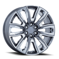 Performance Replica PR225 22x9" 6x139.7mm 78.1mm CB +28mm Gloss Gunmetal Machined-Chrome Accents