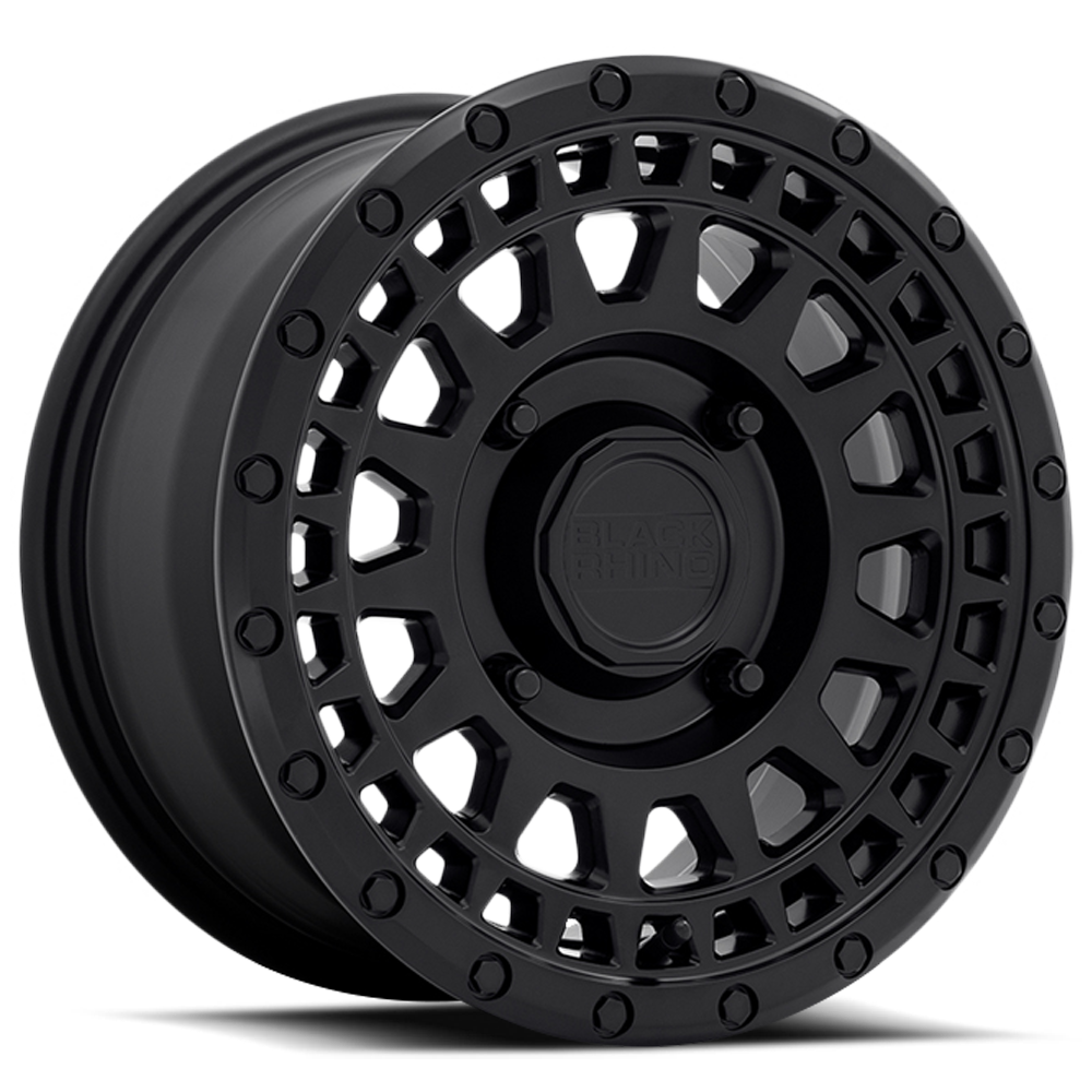 Black Rhino Parker UTV 15x7" 4x110mm 80.2mm CB +51mm Matte Black