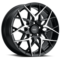 Voxx Wheel Paso 18x8 +45 5x108mm 73.1mm Gloss Black Machined Face