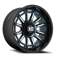 XD Series Phoenix 20x9" 6x135mm 87.1mm CB +18mm Metallic Blue Milled-Black Lip