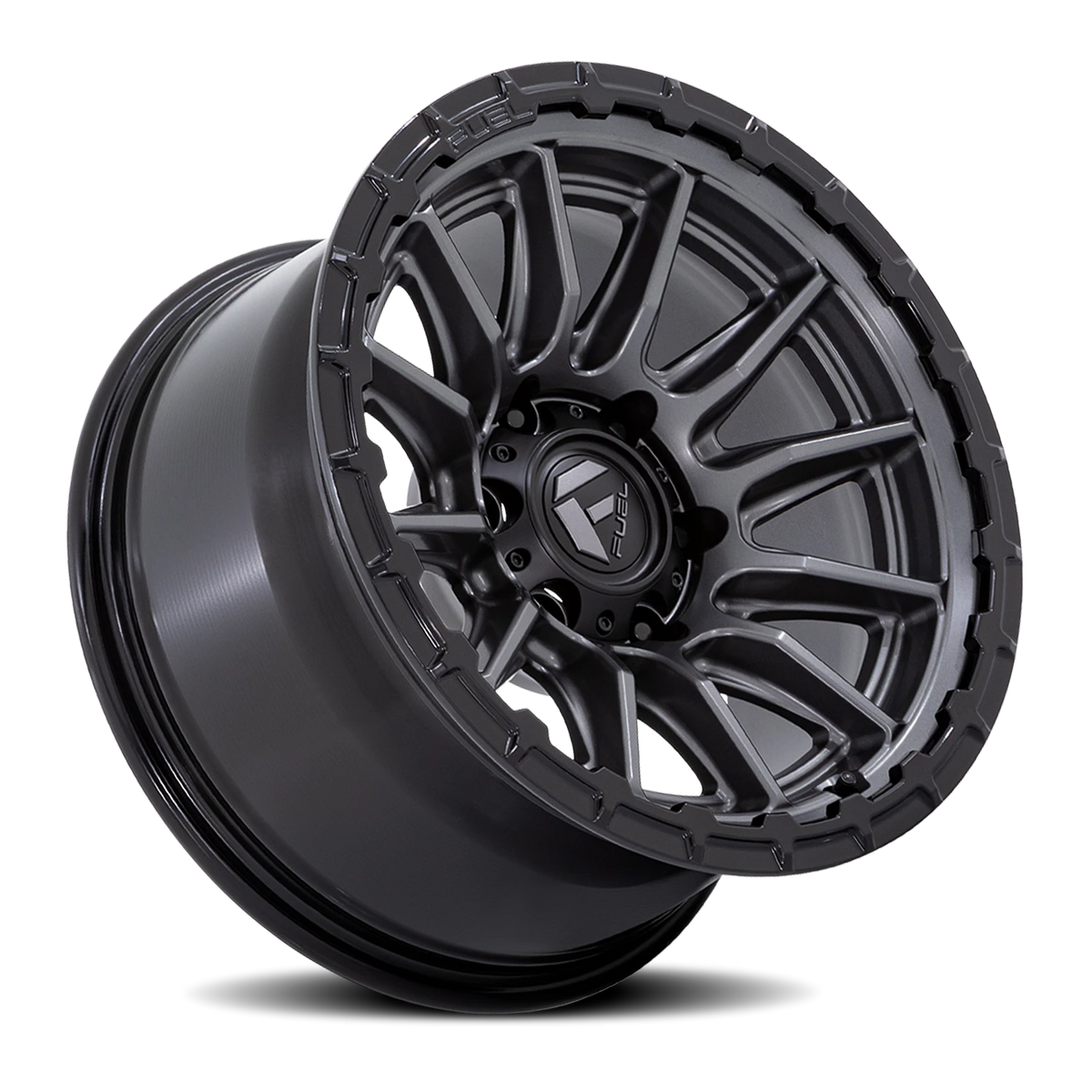Fuel Piston FC866 17x9 -12 5x127mm 71.5mm Matte Gunmetal Gloss Black Lip