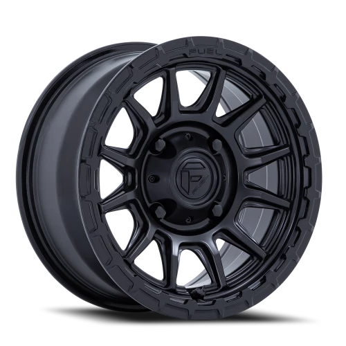 Fuel Piston UTV 15x7" 6x139.7mm 100.3mm CB +38mm Matte Black Gloss Black Lip