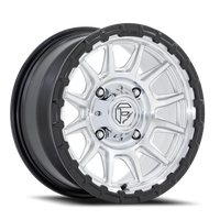 Fuel Piston UTV 15x7" 4x156mm 115.1mm CB +38mm Machined Hyper Silver Machined Face-Matte Black Lip