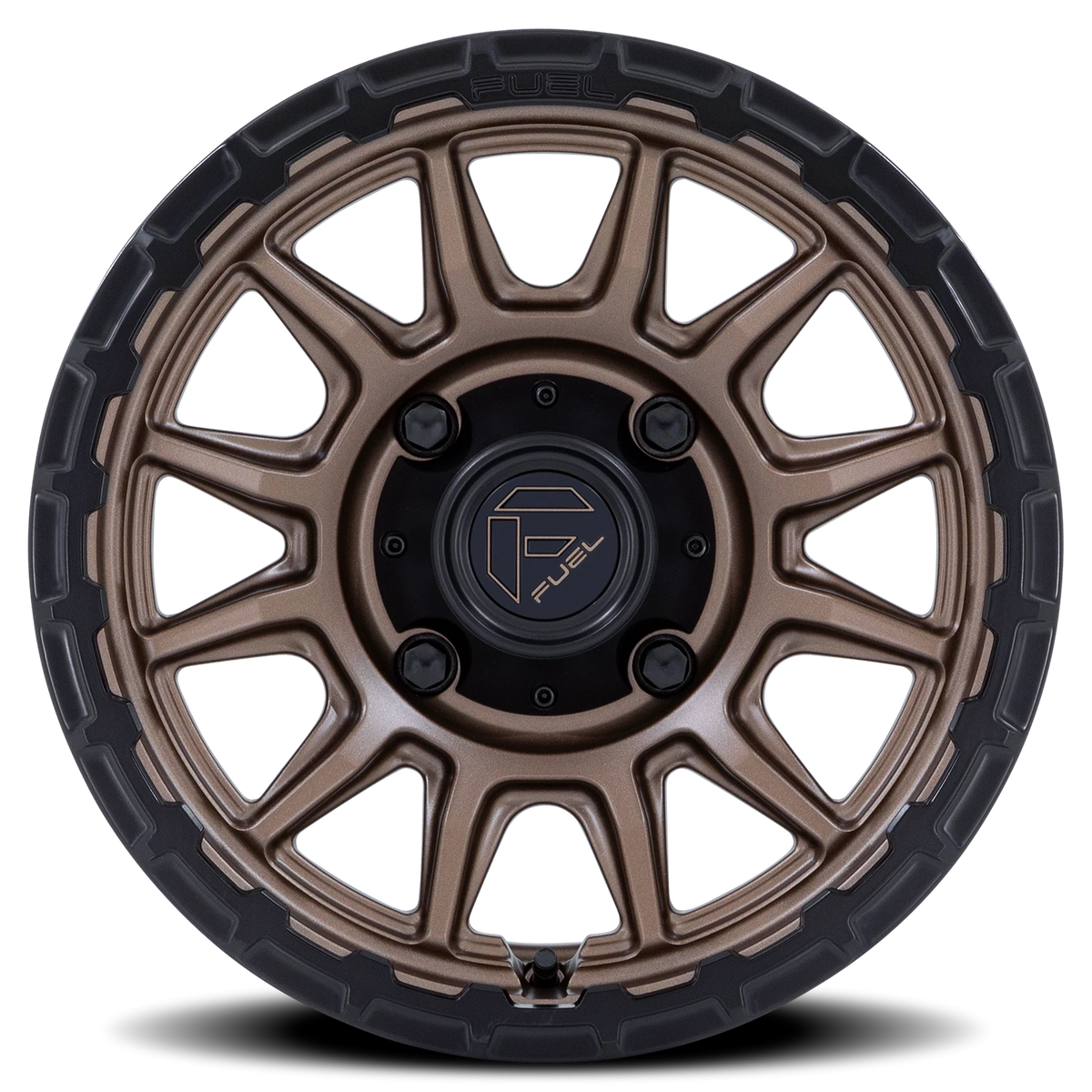 Fuel Piston UTV 15x7 +38 4x137mm 96mm Matte Bronze Matte Black Lip