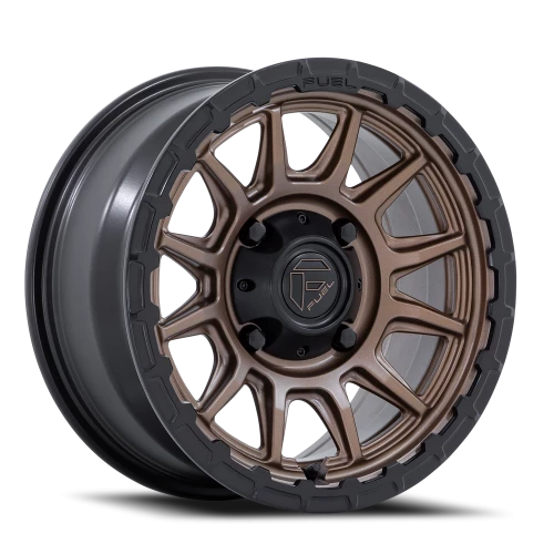 Fuel Piston UTV 15x7" 5x114.3mm 72.56mm CB +38mm Matte Bronze Matte Black Lip