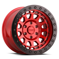 Black Rhino Primm Beadlock 17x8.5" 6x139.7mm 112.1mm CB -30mm Candy Red Black Ring-Black Bolts