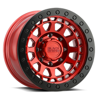 Black Rhino Primm Beadlock 17x8.5" 8x170mm 125.1mm CB -38mm Candy Red Black Ring-Black Bolts