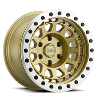 Black Rhino Primm Beadlock 17x8.5" 5x114.3mm 71.6mm CB -38mm Matte Gold Machined Ring-Black Bolts